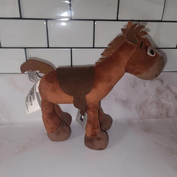 Disney Parks Bullseye Reddish Brown Race Horse Toy Story Plush Silver Stirrups - Picture 6 of 8
